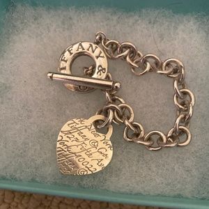 Tiffany tangle bracelet with charm